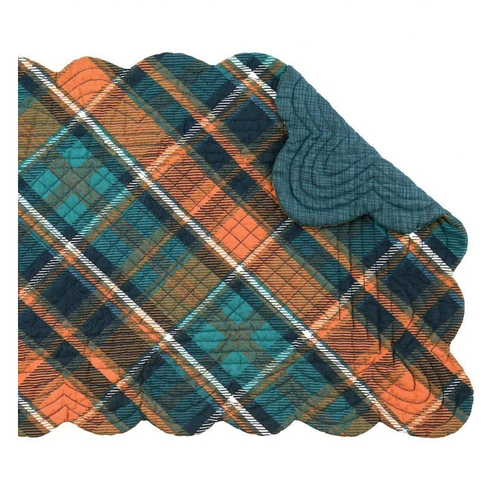 NWT Target Troy Plaid Cotton Machine Washable‎ Thanksgiving Holiday Runner 14x51
